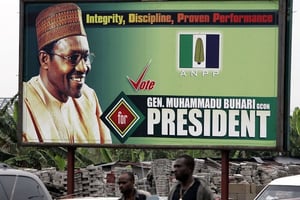 « Intégrité et discipline », les maîtres mots du président nigérian Buhari © SCHALK VAN ZUYDAM/AP/SIPA