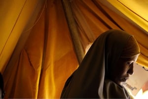Une réfugiée somalienne dans le camp de Dadaab au Kenya, le 5 août 2011. © Jerome Delay/AP/SIPA