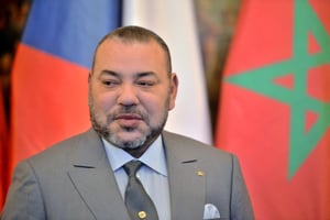 Le roi du Maroc Mohammed VI lors d’une visite officielle en République tchèque, à Prague, le 21 mars 2016. © Michal Dolezal/AP/SIPA