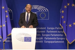 le président du Parlement euroépen MArtin Schulz lors d’une conférence de presse le 24 novembre 2016 © Olivier Matthys/AP/SIPA