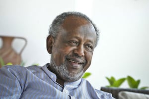 Ismaïl Omar Guelleh, président de la République de Djibouti, à son domicile en février 2013. © Vincent Fournier/JA