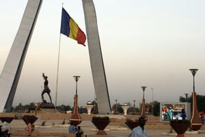 Place de la Nation à N’Djamena, au Tchad. © Abdoulaye Barry pour JA