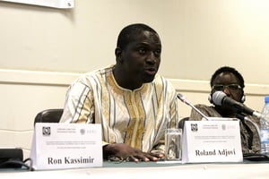 Roland Adjovi, le 12 juillet 2014. © Dagan Rossini/African Peacebuilding Network/Flickr