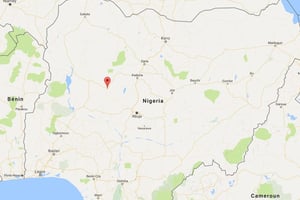 Le camion-citerne s’est renversé à Tegina, dans le centre du Nigeria. © Google Maps