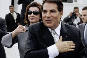 L’ancien président tunisien Zine el-Abidine Ben Ali avec sa femme Leila, le 25 octobre 2009. © Alfred de Montesquiou/AP/SIPA