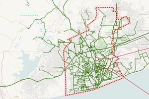 Cartographie des transports à Accra. © Capture d’écran