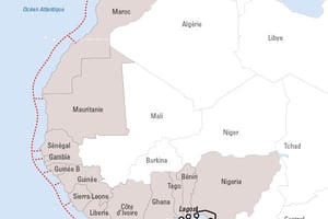 Le projet de gazoduc offshore qui devrait relier le Nigeria au Maroc, puis à l’Europe. © Jeune Afrique