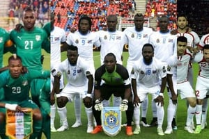 La RDC (centre), la Côte d’Ivoire (gauche) et la Tunisie (droite) occupe les trois première places de notre podium 2016. © AP SIPA