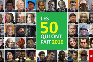 Les 50 Africains de l’année 2016. © Montage J.A.