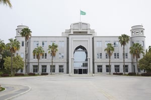 Le palais présidentiel à Nouakchott, en Mauritanie le 12 mai 2014. © Bruno LEVY pour Jeune Afrique