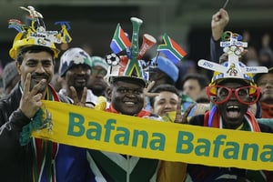 Des supporters sud-africains au Brésil en 2016. © Nelson Antoine/AP/SIPA