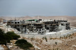 Logements en construction dans la colonie de Maale Adumim, le 4 juillet 2016 en Israël. © AFP