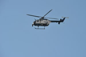 Un hélicoptère de la police à Port Elizabeth, le 21 juin 2010, en Afrique du Sud. © Philippe Huguen/AFP