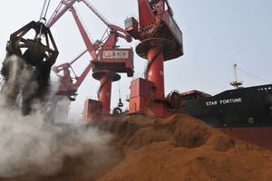 Une mine de fer en Chine, mars 2010. © AP/SIPA