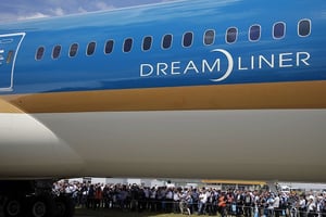 Un « Dreamliner » lors du salon du Bourget le 16 juin 2015. © Francois Mori/AP/SIPA
