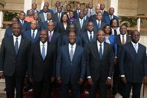 Le gouvernement ivoirien nommé mercredi 11 janvier 2017. © Présidence ivoirienne