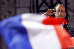 François Hollande pendant sa campagne présidentielle à Nice, le 28 mars 2012. © Christophe Ena/AP/SIPA
