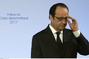François Hollande à l’Élysée, le 12 janvier 2017. © Ian Langsdon/AP/SIPA