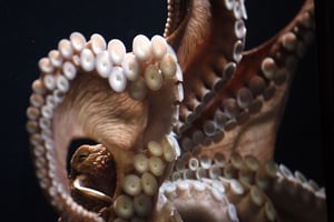 Une pieuvre géante dans l’aquarium de Géorgie à Atlanta, aux États-Unis, en juin 2013. © Jaime Henry-White/AP/SIPA