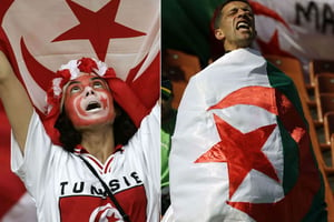 Les matchs Tunisie-Algérie suscitent toujours une grande ferveur chez les supporters des deux équipes. © Christof Stache/Marcio Jose Sanchez/AP/SIPA