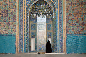 Intérieur de la mosquée Jameh, à Yazd, en Iran, le 29 octobre 2014. © Oliver Laumann/CC/Flickr