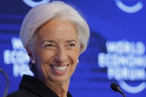 Christine Lagarde à Davos au Forum économique mondial le 20 janvier 2017. © Michel Euler/AP/SIPA
