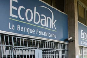 Ecobank, à Abidjan, février 2011. © Emanuel Ekra/AP/SIPA