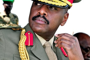 À 42 ans, l’aîné du président a rapidement gravi les échelons de l’armée. © PETER BUSOMOKE/AFP