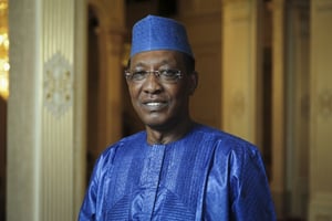 Le président du Tchad Idriss Déby Itno, le 18 janvier 2017, au palais présidentiel. © Vincent Fournier/JA