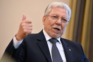 Taieb Baccouche, ancien ministre tunisien des Affaires étrangères et aujourd’hui secrétaire général de l’Union du Maghreb arabe, à Prague en République Tchèque, le 19 novembre 2015. © Katerina Sulova/AP/SIPA