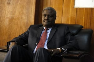 Moussa Faki Mahamat (Tchad), ministre des Affaires étrangères et de l’intégration africaine, élu récemment président de la Commission de l’Union africaine, le 5 mars 2012 au Tchad. © Abdoulaye Barry