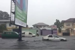 Kinshasa sous les eaux le mardi 07 février 2017. © Pascal Mulegwa/Twitter/Capture d’écran