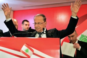 Le président libanais, Michel Aoun, à Ryad, le 10 janvier 2017. © Uncredited/AP/SIPA