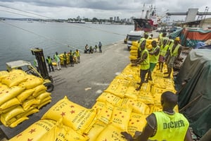 Port d’Abidjan : Port céréalier, Abidjan, Côte d’Ivoire. Mars 2016. © Jacques Torregano/JA