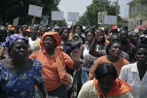 Manifestation à Lomé en 2013 (photo d’illustration). © Erick Kaglan/AP/SIPA