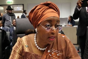 Diezani Alison-Madueke, ancienne ministre du Pétrole nigériane, à Vienne, en 2014. © Ronald Zak/AP/SIPA