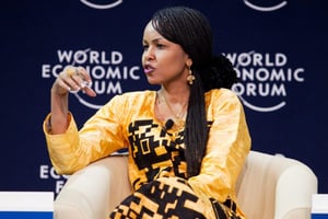 Fatima Haram Acyl, au Forum économique mondial sur l’Afrique à Cape Town, en 2015. © World Economic Forum/Greg Beadle