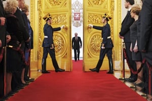 Si l’Oeil de Moscou a vécu, les « muscles » du président russe en séduisent plus d’un. © ALEXEI DRUZHININ/NYT-REDUX-REA
