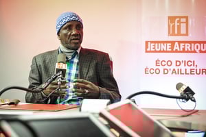Nadjirou Sall (Sénégal), agriculteur, secrétaire général du Réseau des Organisations Paysannes et des Producteurs Agricoles de l’Afrique de l’Ouest (ROPPA). A RFI le 03.03.2017. © Vincent Fournier/ja
