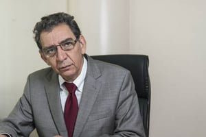 Moha ouali Tagma dans son bureau, le 18 juin, à Rabat. © Hassan Ouazzani pour J.A.