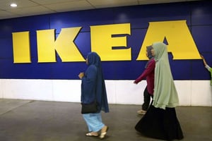 Une enseigne Ikea à Tangerang, en Indonésie, le 5 février 2016. © Tatan Syuflana/AP/SIPA