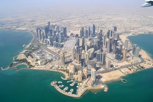 Doha, au Qatar, vue d’avion. © marc.desbordes/CC/Flickr