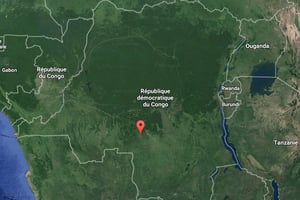 La ville de Kananga est située dans le centre de la RD Congo. © Google