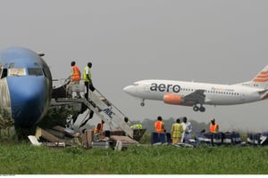 La compagnie aérienne nigériane Aero Contractors a licencié les deux tiers de ses effectifs. © AP/Sipa