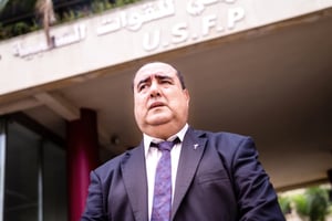 Driss Lachdar, premier secrétaire de l’USFP à Rabat le 9 septembre 2016 © Alexandre Dupeyron pour JA