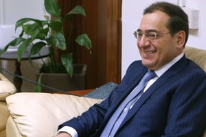Le ministre du Pétrole égyptien, Tarek el-Molla, à Chypre le 31 août 2016. © Petros Karadjias/AP/SIPA
