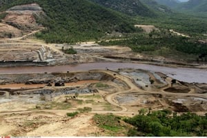Salini Impregilo a participé au projet de barrage Grande Renaissance sur le Nil Bleu, en Éthiopie. © AP/Sipa