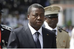 Le président togolais Faure Gnassingbé au Nigeria, le 29 mai 2015. © Sunday Alamba/AP/SIPA