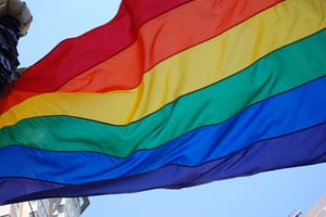 Un drapeau multicolore, symbole LGBTQ. © nancydowd/CC/Pixabay
