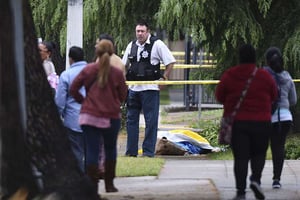 Une fusillade fait trois morts et un blessé le 18 avril à Fresno, en Californie. © John Walker/AP/SIPA